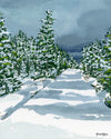 Winter Pine Landscape Giclée Print