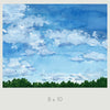 Big Blue Sky Landscape Watercolor Giclée Print